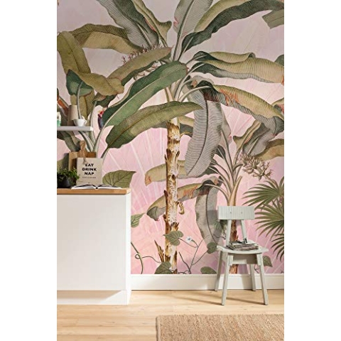 Komar Vlies Fototapete PLANTATION | Tapete, XXL, Dekoration, Jugendstil, Schlafzimmer, Wohnzimmer, Büro, Flur | Größe 350 x 270 cm (Breite x Höhe) | HX7-045