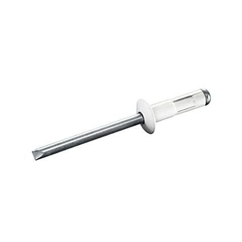 GOEBEL® - 1000 x Mehrbereichsblindnieten Aluminium/Stahl (Ø x L) 3,2 x 8,0 mm mit Flachkopf 9010 weiß - Flachkopf Niete - Mehrbereichsniete - RAINBOW MULTI