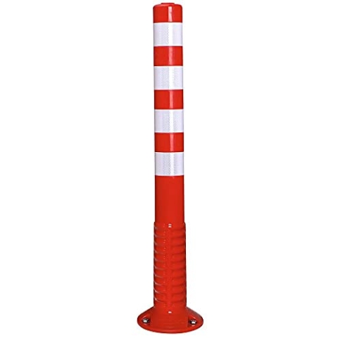 Leitzylinder, aus Kunststoff, rot/weiß, 1000 mm Höhe, knickbar, selbstaufrichtend, reflektierend, für die Innen- und Außenaufstellung