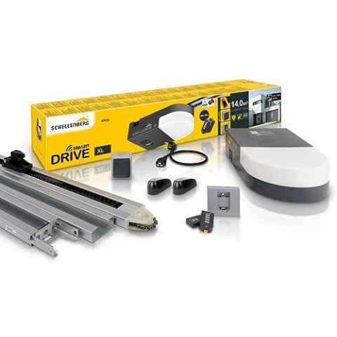 Schellenberg 60924 Garagentorantrieb Smart Drive XL mit 2X 868 MHz Handsender, max. Torfläche 14 m², 1000 N Zugkraft