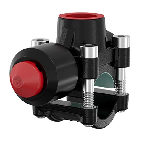 Flamco T-plus Temperguss DN25 3/4, Rohrschelle, Rohrverbindung für Kopferrohre, für Stahlrohre, Gusseisen 90626