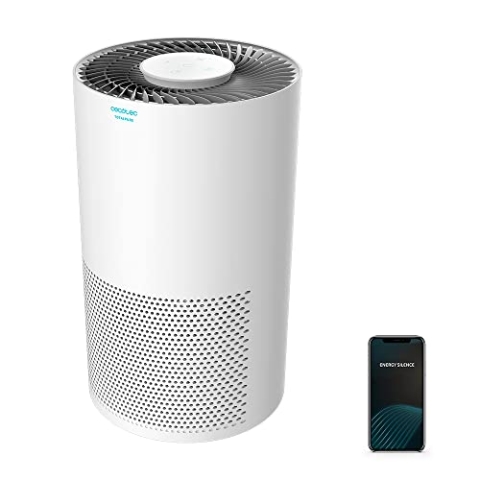 Cecotec Luftreiniger mit Fernbedienung TotalPure 2000 Connected. 50 W, 160 CADR, 3-Stufen-Filtration, Touchpanel, WLAN-Steuerung, Timer, Abdeckung 50 m3