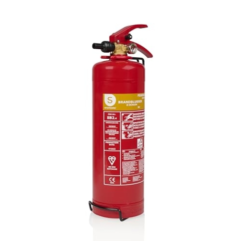 Smartwares Schaum-Feuerlöscher - 2 L - für AB-Brände - geeignet für Büros und Privathaushalte - inkl. Halterung - 10.014.97