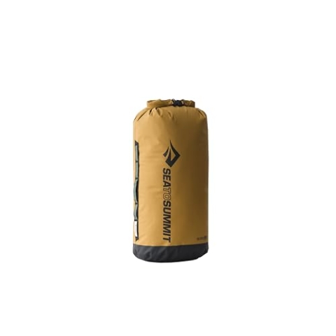 Sea to Summit - Big River Dry Bag XXL 65L - wasserdichte Tasche - Rollverschluss - Strapazierfähig - Haltegriffe, Befestigung & D-Ring - Paddelsport - 38.1 x 35.2 x 71.8cm - Gold Brown - 433g