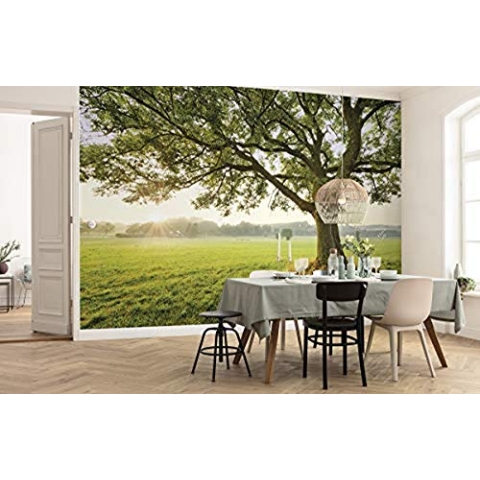Komar Vlies Fototapete THE MAGIC TREE | Tapete, XXL, Dekoration, Natur, Landschaft, Schlafzimmer, Wohnzimmer, Büro, Flur | Größe 450 x 280 cm (Breite x Höhe) | SHX9-086