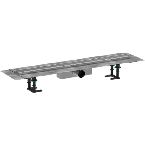 hansgrohe 56178800 RainDrain Compact Duschrinne 800 für Standardinstallation Edelstahl gebürstet Komplettset