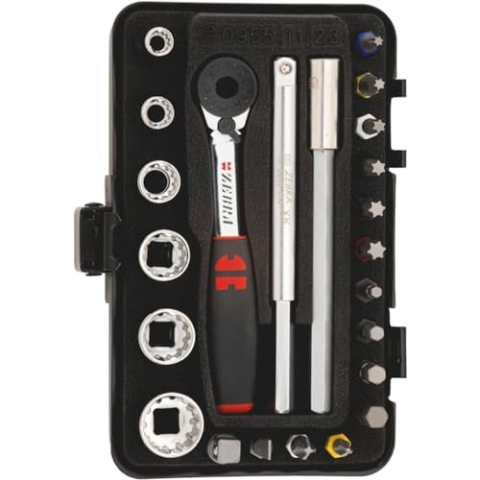 Würth 096511 23 Steckschlüssel Zoll Multi Sortiment Mini, Schwarz, 1/4 pollici