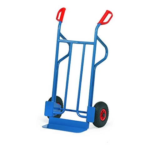 Fetra Stahlrohrkarre, Traglast 350 kg, Schaufel, Luftbereifung, 1 Stück, 1300 x 620 mm, blau, B1215L