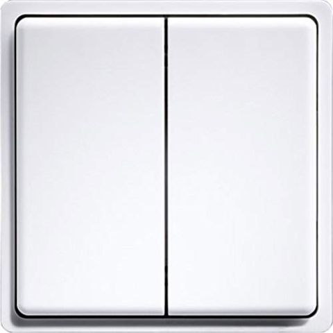 Eltako Funk-Minitaster, Batterie-undleitungslos mit Doppelwippe, 1 Stück, reinweiß, FMT55/4-RW