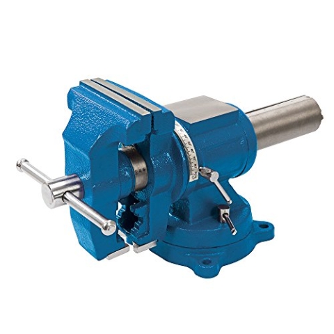 Silverline Schraubstock mit Drehteller, 125 mm, 1 Stück, blau, 979965