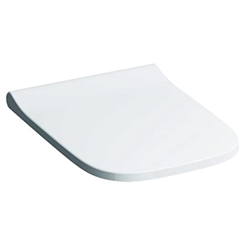Keramag Smyle WC-Sitz Slim mit Deckel, Wrap Over, antibakteriell, weiß, mit Absenkautomatik