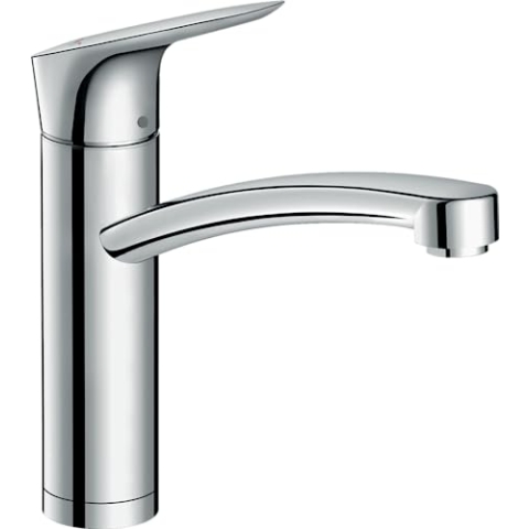 hansgrohe Vorfenster Küchenarmatur Logis M31, Wasserhahn Küche mit Auslauf Höhe 160mm, für Vorfenstermontage, umlegbar, schwenkbar, 1 Strahlart, Chrom