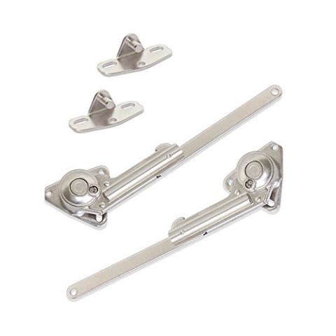 Emuca 1275607 Klappenhalter für Hubtüren mit Zubehör, 2er Set