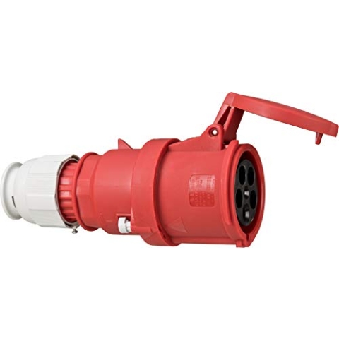 Brennenstuhl CEE-Kupplung mit Klappdeckel (400V/63A, 5-polig, IP44, Made in Germany)