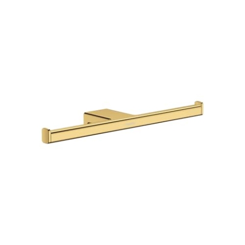 hansgrohe AddStoris - Toilettenpapierhalter doppelt, Klopapierhalter für Wandmontage, Klorollenhalter, verdeckte Befestigung, Badezimmer Zubehör, Brushed Bronze, 41748140