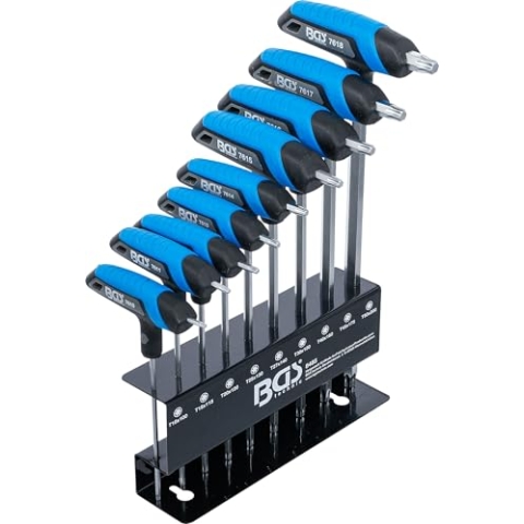 BGS 8485 | T-Griff-Schlüssel-Satz | T-Profil (für Torx) T10 - T50 | 9-tlg.
