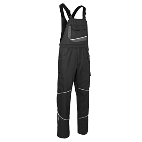 KÜBLER Workwear | KÜBLER ICONIQ Arbeitslatzhose | schwarz/anthrazit | Größe 62