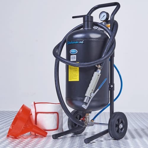 Mobiles Sandstrahlgerät - 20 Liter Sandstrahler Sandstrahlen Strahlkessel mit Zubehör