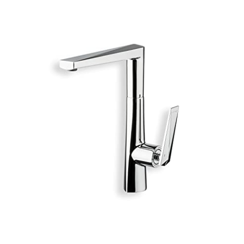 Sagittarius One 44S1 Küchenarmatur | 360° Drehung Schwenkbarer Wasserhahn Küche aus Verchromtes Messing | Design Spültischarmatur Küche mit Keramikkartusche | Niederdruck Armatur Küche