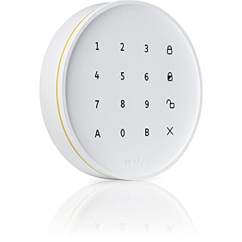 Somfy 1875257 - Codetaster für die Alarmanlage Somfy Protect | Schlichtes und elegantes Design in weiß | Einfache Installation