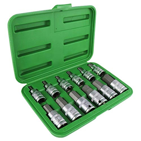 SET DE 12 PIEZAS DE 1/2" PUNTA HEXAGONAL