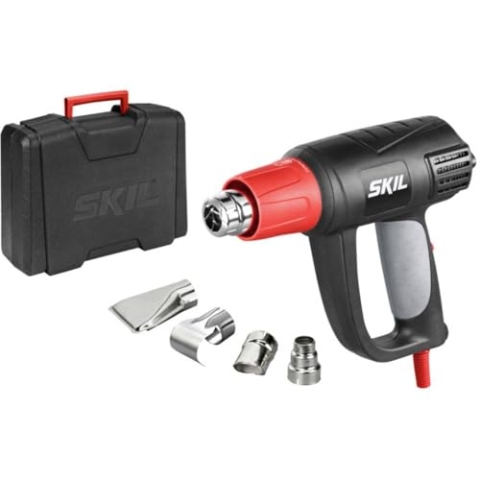Skil Heißluftpistole 8004 AA (2.000W, LCD Temperatureinstellung, 4 tlg. Zubehörset, mit Koffer)