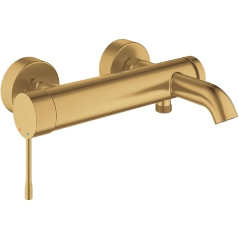 GROHE Einhand-Wannenbatterie Essence 25250_1, Wandmontage, eigensicher, Professional Edition, cool sunrise gebürstet