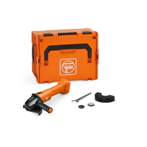 Fein Akku-Winkelschleifer CCG 18-125-12 AS, Ø 125 mm, 18 V, Drehzahl 8.500 min⁻¹, COOLPACK 2.0, bürstenlos, staubresistent, für Trenn- und Schleifarbeiten, AMPShare-kompatibel
