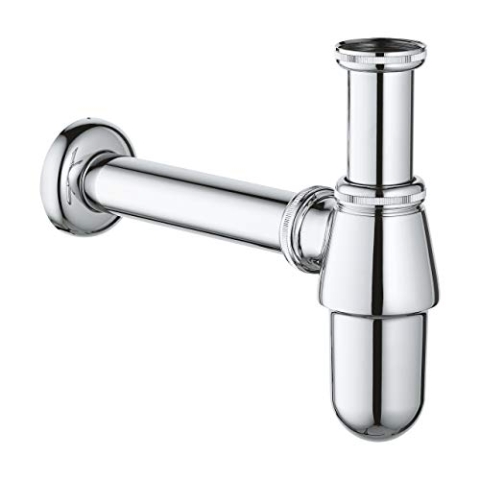 GROHE Geruchsverschluss 1 1/4″ (Wandanschluss, für Waschtische, Schubrosette, langlebig), chrom, 28920000