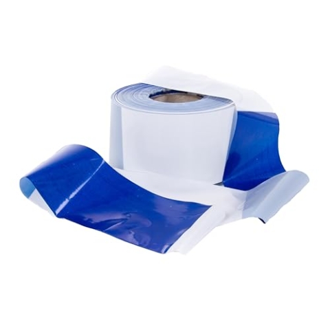 Kortpack | Absperrband Blau-Weiss 75 mm breite x 250 meter | Absperrungsband - Sicherheitsband | 1 Rolle