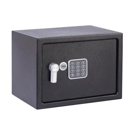 Yale Coffre-fort Électronique à Alarme - Medium 16.3L - Sirène 130 dB - Serrure 100 000 combinaisons, verrou électronique code 3 à 8 chiffres - dimensions 25x35x25cm YEC/250/DB2