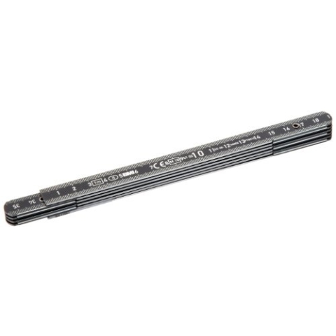 BMI 96153111 (Aluminiumgliedermaßstab schwarz, 1 m, Gliederstärke 1.4 mm) 961100044S