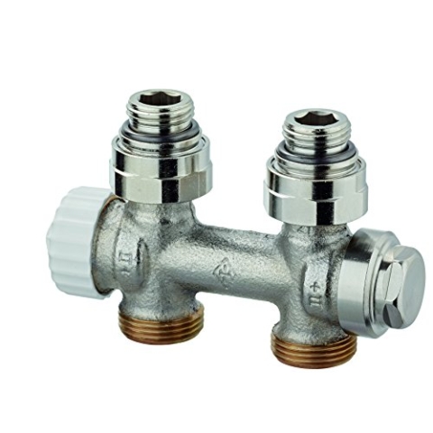 TA Heimeier 3850-02.000 Thermostat-Ventilunterteile Multilux für Zweirohrsyst Durchgang Innengewinde R 1/2 Zoll