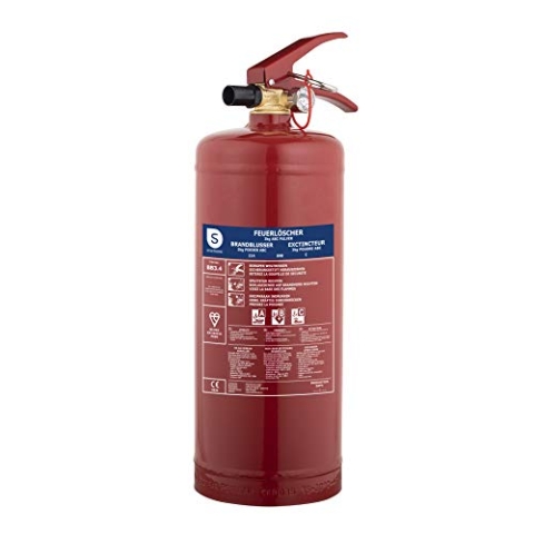 Smartwares FEX-15030 3kg Pulver-Feuerlöscher, Brandschutzklasse 21A/ 89B/ C, mit Befestigungsmaterial