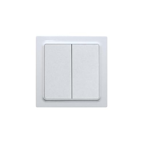 Eltako Funktaster reinweiß glänzend 55x55mm batterie- und leitungslos mit Doppelwippe E-Design55 F4T55E-wg