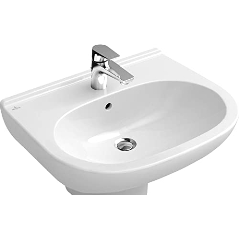 Villeroy & Boch O.Novo Waschbecken mit Hahnloch Keramik 60x49x18 cm Weiß Alpin CeramicPlus