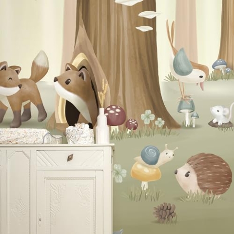 Little Dutch Fototapete Forest Friends 280x300cm | 280 x 300