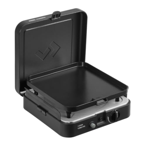 CADAC - 1 Cook Turbo FFD Flat Plate - Grill - Tragbare Grills - Grillfläche aus Edelstahl - Inkl. Schutzhülle - Camping - Das Must-Have beim Grillen