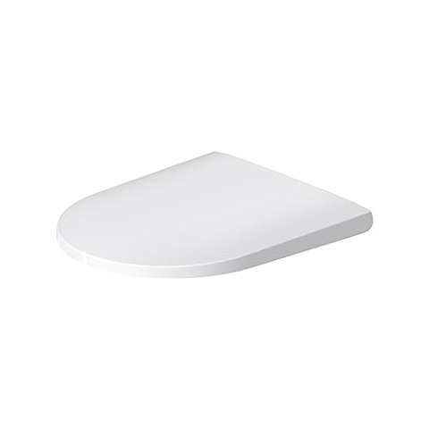 Duravit WC-Sitz D-Neo, Klobrille mit Quick-Release für einfache Montage, Toilettendeckel mit hochwertigen Edelstahlscharnieren, Urea-Duroplast, Weiß