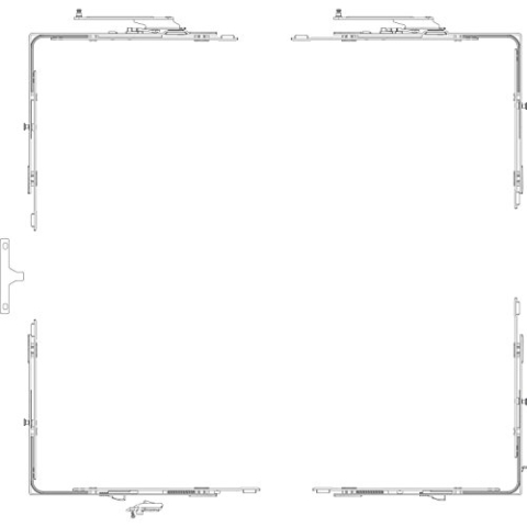 GU-966 PSK mZ Grundkarton Schere, Versatz 13 mm, rechts, Schema A/D/G/K