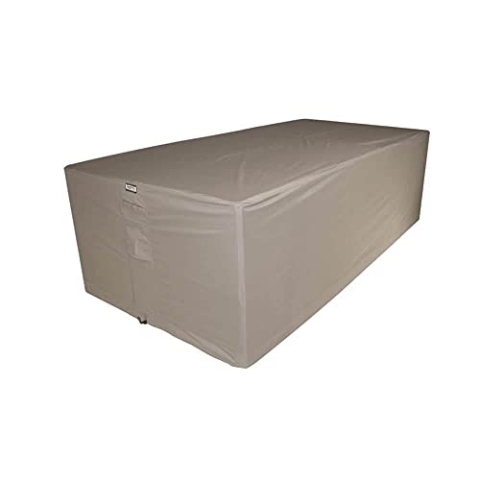 Raffles Covers Schutzhülle für Gartenmöbel Rechteckig 210 x 140 H: 85 cm | Atmungsaktiv | Wasserdicht | UV - beständig | Doppelt genähte, PU-versiegelte Naht | Elastischer Kordelzug |
