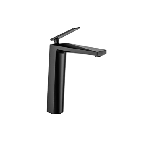 Sagittarius One 44S1-B Wasserhahn Bad Schwarz Matt | Design Waschtischarmatur Hoch aus Messing | Badezimmer Wasserhahn Wassersparend | Armatur Waschbecken mit Keramikkartusche | Badarmatur Schwarz