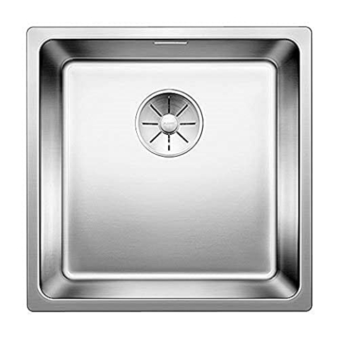 BLANCO ANDANO 400-IF | Edelstahl Spüle | Einbauart: Einbau von Oben & Flächenbündig | für 45 cm breite Unterschränke | Widerstandsfähig gegenüber Kratzern | Großes Beckenvolumen