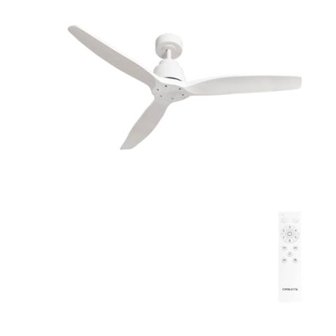 CREATE / WINDSTYLANCE/Deckenventilator Weiß mit Fernbedienung / 40W, Leise, Ø132 cm, 6 Gechwindigkeiten, Timer, Sommer-Winterbetrieb, doppelte Höhe, DC-Motor
