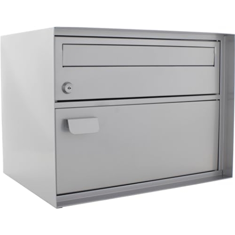 Rottner Paketbriefkasten Edelweiss, Zylinderschloss mit 2 Schlüssel, Stahl, BxH 415x310 mm, Befestigungsmaterial inklusive, Namensschild