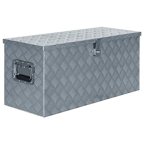 vidaXL Aluminiumkiste 90,5x35x40cm Alu Box Koffer Werkzeugbox Transportkiste