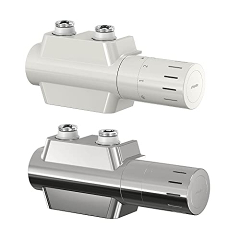 Simplex Ventil-Armaturen Set Multiblock Universal Chrom - Eck- und Durchgangsform für optimale Heizungsregelung - F12161
