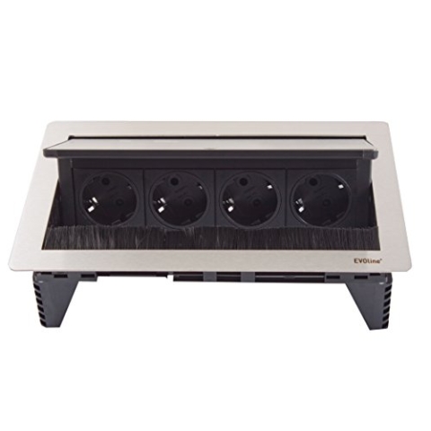 Schulte 159370002700 EVOline FlipTop Push M 4X VDE Steckdosen