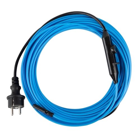WARMON Frostschutz-Heizkabel, Rohrbegleitheizung ETM PRO mit Bimetall-Thermostat und Schuko-Stecker, Festwiderstandsheizkabel mit UV-beständigen Polyolefin-Außenmantel - 8 m