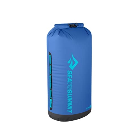 Sea to Summit - Big River Dry Bag XXL 65L- wasserdichte Tasche - Rollverschluss - Strapazierfähig - Haltegriffe, Befestigung & D-Ring - Paddelsport - 38.1 x 35.2 x 71.8cm - Surf Blue - 433g